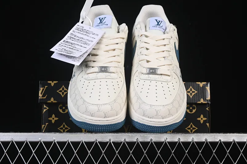 All categories Nk Air Force 1 Air Force series Nk Air Force 1 Low Air Force low-top Nike Air Force 1'07 Low LV joint Gulf blue print Air Force 1 low-top casual sneakers BZ6880-105